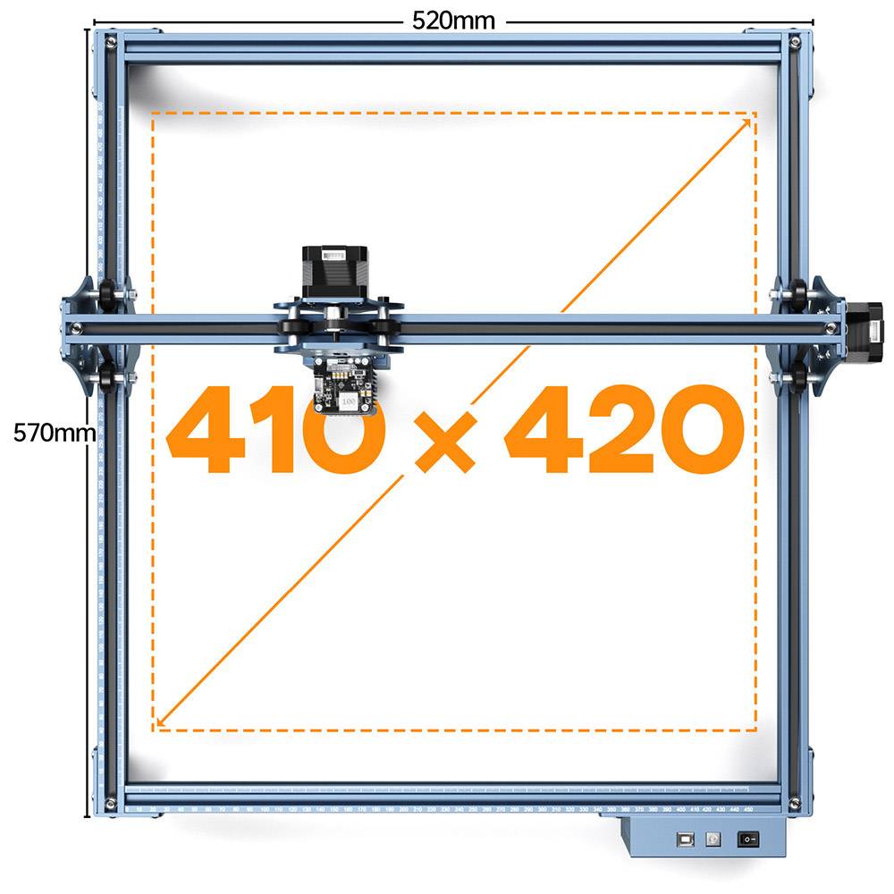 Sculpfun S9 Laser Engraver Full-Metal CNC Laser Engraving Machine 5.5W High Precision Engraving Area 410x420mm