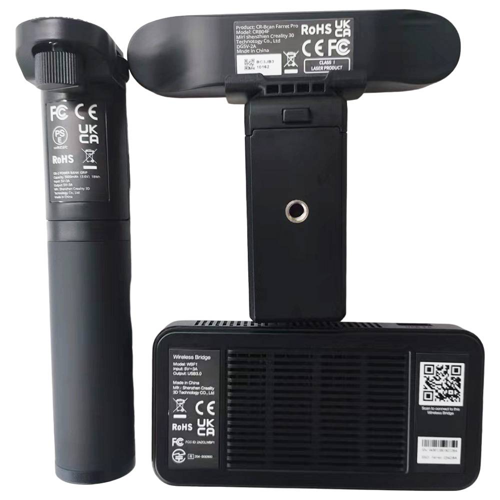 Creality CR-Scan Ferret Pro 3D Scanner, Up to 30 fps Scan Speed, 0.1mm Accuracy, 150-700mm Working Distance, 560x820mm Single Capture Range, 150x150mm Minimum Scanning, Wireless Connection