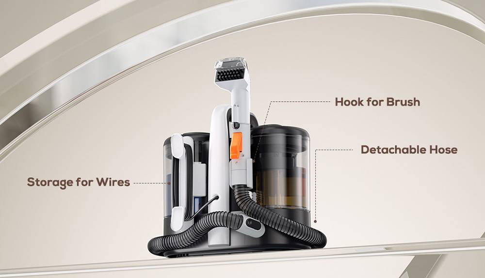 Teendow C5 Carpet Cleaner Vacuum, 11KPa Powerful Suction, ≤80dB Low Noise, 1500ml Large Water Tank Capacity