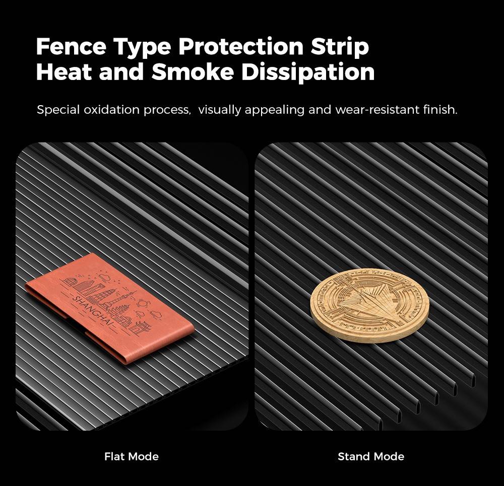 Creality Falcon2 Pro 40W Laser Engraver Cutter, FDA Class1 Safety Certification, Smoke Exhaust, Integrated Air Assist, Built-in Camera, Fence Type Protection Strip, Fire / Airflow / Lens Monitoring, 400*415mm