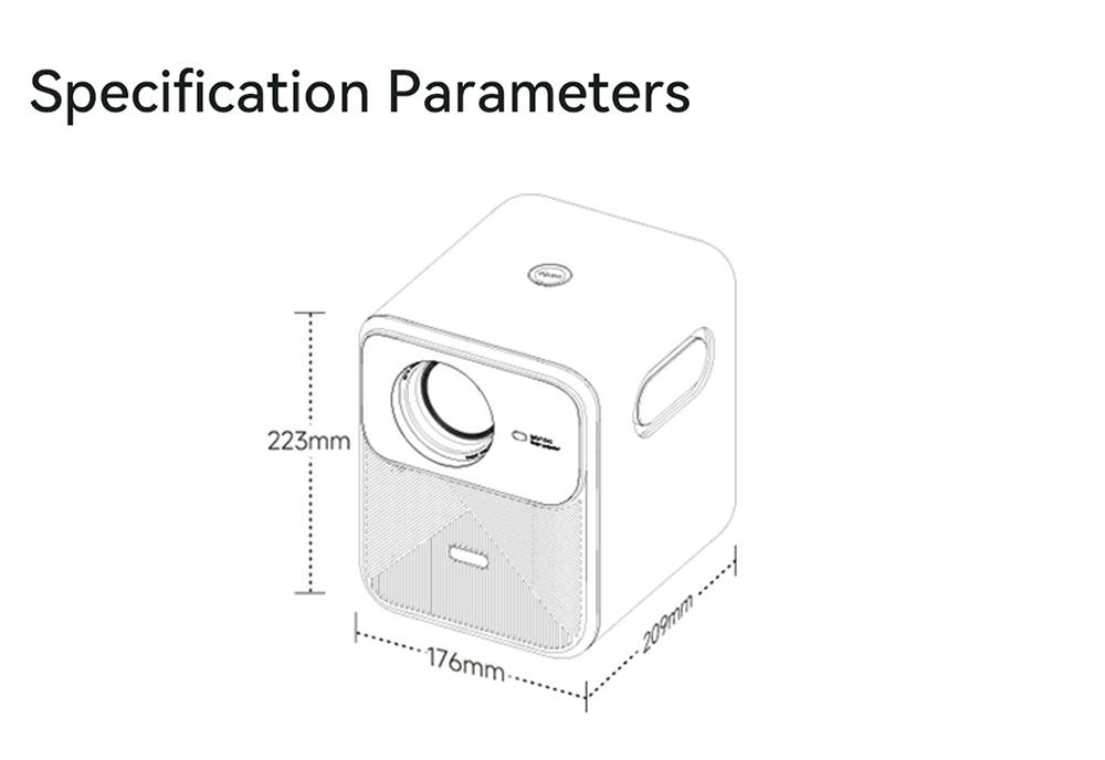 Wanbo Mozart 1 Pro LCD Projector, 900 ANSI, Native 1080P, Android TV 11, Auto Focus, Object Avoidance - EU Plug