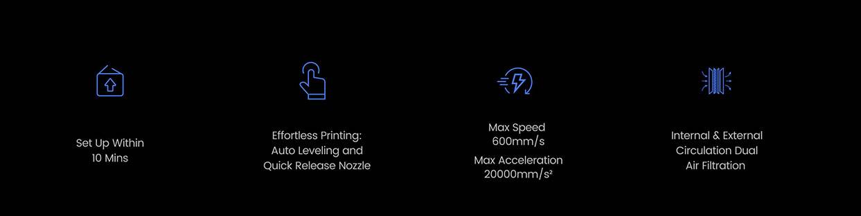 Flashforge Adventurer 5M Pro 3D Printer, Auto Leveling, 600mm/s Max Printing Speed, Remote Camera Monitoring, Filament Runout Reminder, Dual Air Filtration System, Automatic Shutdown, 50dB Silent Printing, WiFi Connection, 220x220x220mm