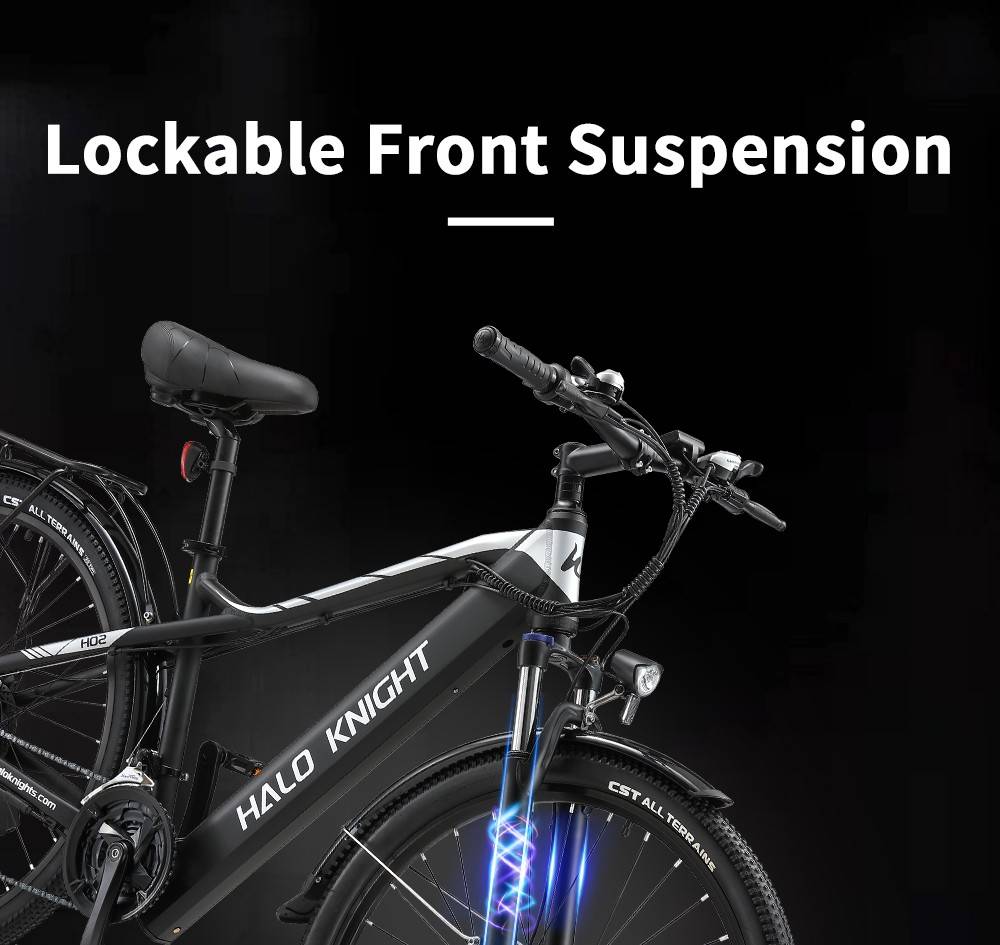 Halo Knight H02 Electric Bike, 750W Brushless Motor, 48V 16Ah Battery, 29*2.1-inch Tires, 50km/h Max Speed, 60km Max Range, Shimano 21 Speed, Mechanical Disc Brake - Black