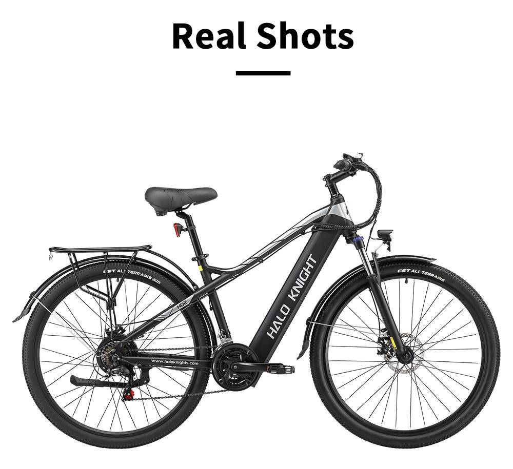 Halo Knight H02 Electric Bike, 750W Brushless Motor, 48V 16Ah Battery, 29*2.1-inch Tires, 50km/h Max Speed, 60km Max Range, Shimano 21 Speed, Mechanical Disc Brake - Black