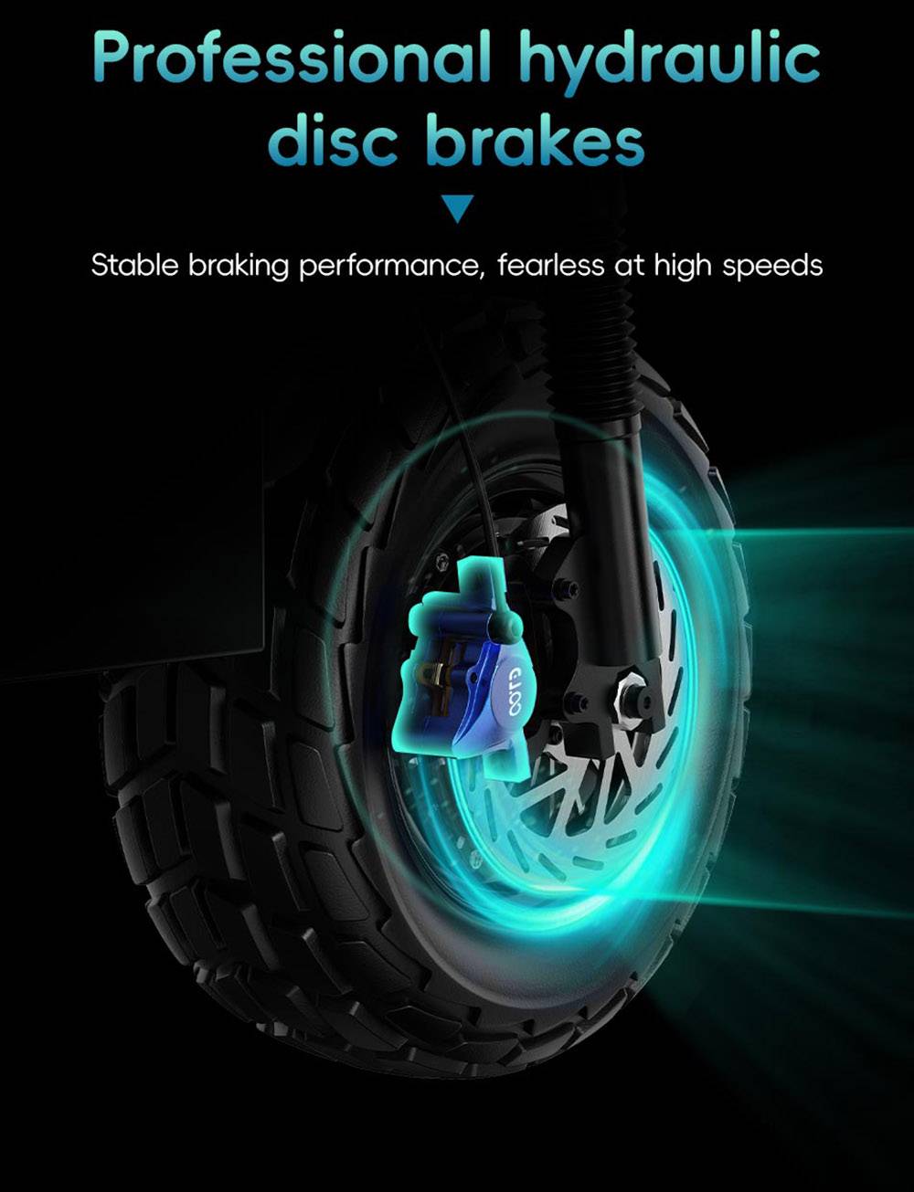 OOTD D99 Off-Road Electric Scooter 13 Inch Tires 3000W*2 Dual Motors 85Km/h Max Speed 60V 40Ah Battery Max 120KM Range 150KG Max Load Dual Shock Absorption with Turn Signal Lights Front & Rear Hydraulic Brake Oil Brake APP - Black