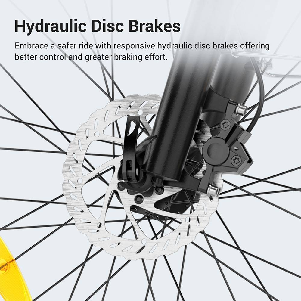 Eleglide C1 ST 27.5 inch Trekking Bike with 250W Ananda Mid-Drive Motor, 14.5Ah Battery, Max 150km Range, Hydraulic Suspension & Hydraulic Disc Brakes Shimano 7 Gears - Black