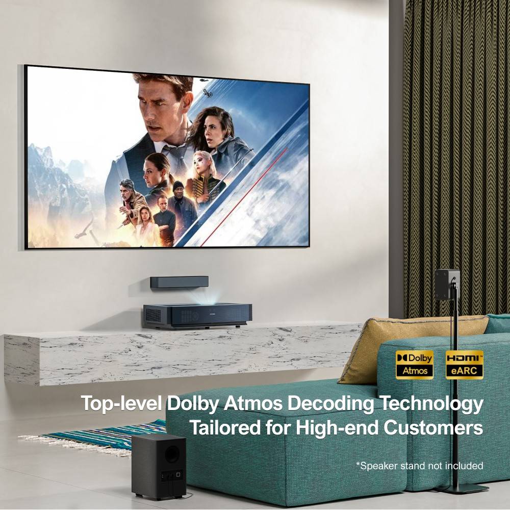 Ultimea Poseidon D60 Soundbar Subwoofer Speaker Kit, Dolby Atmos 5.1, Adjustable Surround Level, Multiple Modes