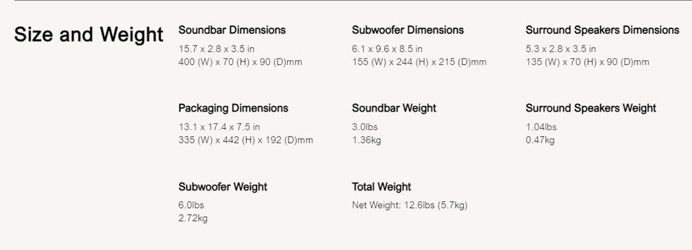 Ultimea Poseidon D60 Soundbar Subwoofer Speaker Kit, Dolby Atmos 5.1, Adjustable Surround Level, Multiple Modes