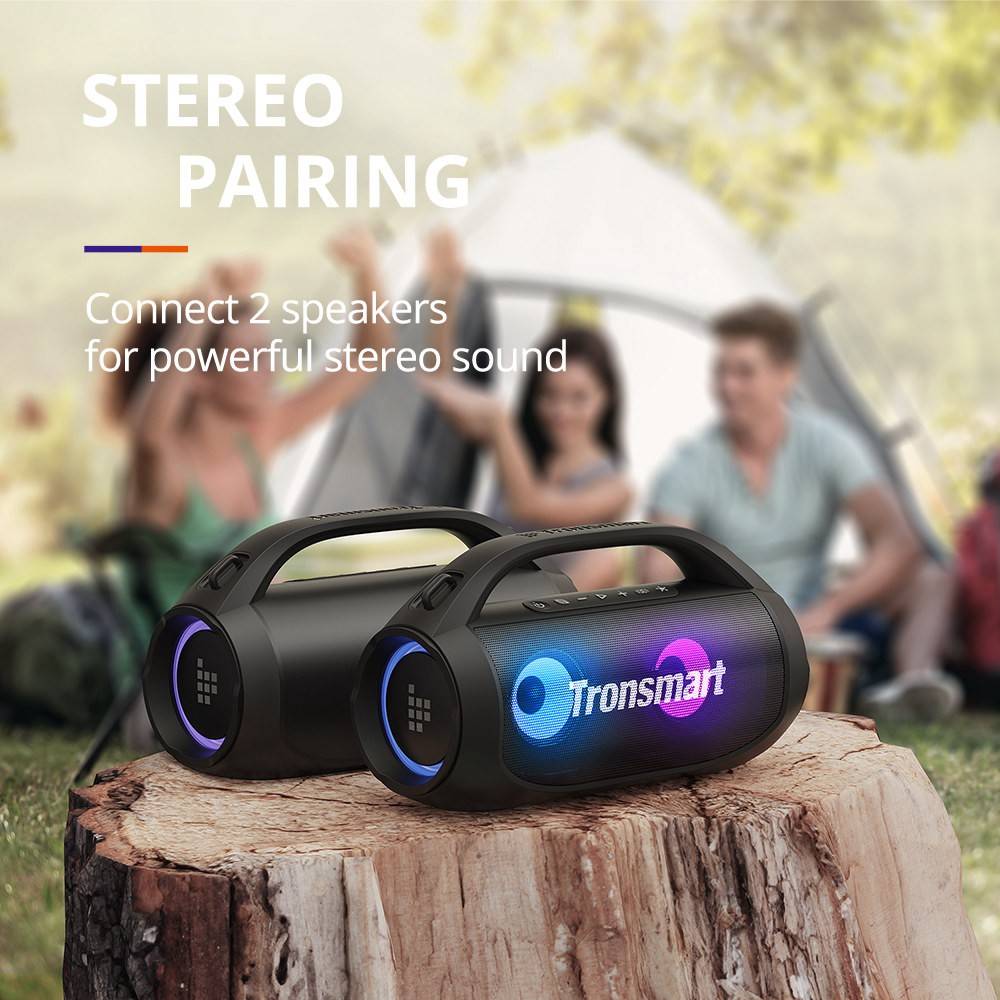 Tronsmart Bang SE Bluetooth Party Speaker 3 Lighting Modes, 24 Hours of Playtime, IPX6 Waterproof - Black