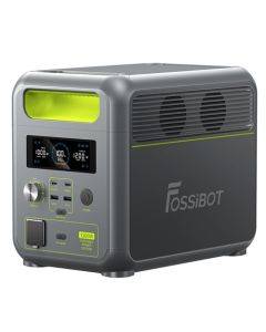 FOSSiBOT F1200 Portable Power Station, 1024Wh Capacity, 1200W Rated Power, 3 LED Light Modes, 7 Output Ports, BMS Protection, <10ms Switchover, 5 Gears Input Regulator, EV-Grade LiFePO4 Battery, 4000+ Cycle Times