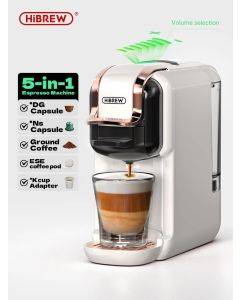 HiBREW H2B 5-in-1 Multi-Capsule Coffee Machine | 20 Bar Espresso Maker for Dolce Gusto, Nespresso, ESE Pods & Ground Coffee | Hot & Cold Brewing