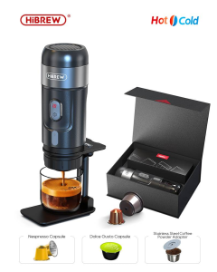 HiBREW H4A Portable Coffee Machine for Car & Home DC12V Expresso Coffee Maker Fit Nexpresso Dolce Pod Capsule Coffee Powder