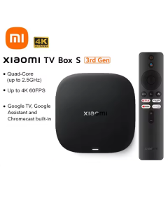 Original Global Version Xiaomi TV Box S 3rd Gen 4K Ultra HD Bluetooth 5.2 Wifi6 32GB ROM Google TV Android TV Google Assistant Smart Media Player