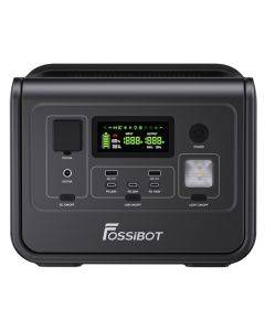 FOSSiBOT F800 Portable Power Station, 512Wh LiFePO4 Solar Generator, 800W AC Output, 200W Max Solar Input, 8 Outlets, LED Light
