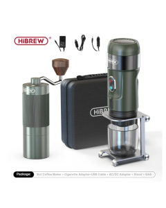 HiBREW Wireless Electric Portable Espresso Coffee Machine for Car & Home Camping Coffee Maker Fit Nespresso Dolce Capsule Powder