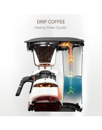 HiBREW 3-in-1 Glass Teapot Coffee Maker: America's Finest Brewing Solution