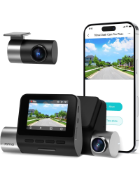 70mai True 2.7K 1944P Ultra Full HD Dash Cam Pro Plus+ A500S, Front and Rear, Built-in WiFi GPS Smart Dash Camera for Cars, ADAS, Sony IMX335, 2'' IPS LCD Screen, WDR, Night Vision-Black