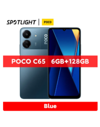 POCO C65 Global Version 6GB 128GB/8GB 256GB MediaTek Helio G85 6.74" 90Hz Display 50MP Triple Camera 5000mAh NFC-Blue-with NFC-8+256G