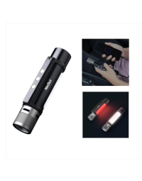 NexTool 6 In 1 Zoomable Flashlight 1000LM 3 Mode Dual Light Source 2600mAh LED Light Torch Power Bank Life Dec Alarm Flashlight-NexTool (6 in 1)-Black-USB Plug