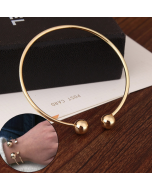Copper Great Ball Alloy Opening Bangle For Woman