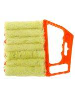 Microfiber Blind Dust Removal Cleaning Brush, Size: 16x13.5cm(Orange)