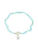 Boho Colorful Broken Natural Stone Necklace,