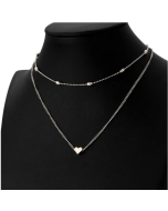 Jewelry Vintage Simple Copper Heart Multi - Layer Clavicle Necklace Wholesale Necklace