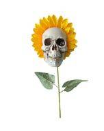 Halloween Skull Sunflower Decoration