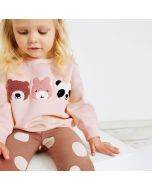 Girls long sleeve sweatshirt set autumn kids cotton set cute girl pants suit