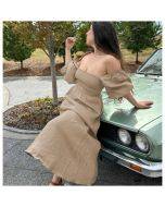 FRENCH RUFFLED LANTERN SLEEVES MULTI-WEAR DRESS