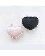 Jewellery bag sweet lady pink girl heart jewellery bag pink heart small ring necklace storage bag