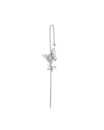 S925 Sterling Silver Colored Zircon Moon Women Earrings
