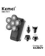 KM-7511 Rotary head washing LCD digital display haircut nose hair all-in-one razor