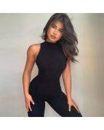 Sexy slim-fit sleeveless high-waisted hip-lifting bodysuit