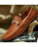 Xunqi Spring and Autumn Doudou Shoes Men's British Slip-on Shoes Genuine Leather Loafers Casual Fashion Leather Shoes Large Size Business Men's Shoes