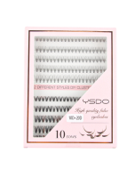 10rows /Box 10D+20D Naturally Thick Grafted Eyelashes 0.07 Single Cluster Implanted False Eyelashes