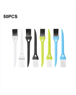 50 PCS Razor Brush Crevice Cleaning Brush Groove Brush Mini Small Brush(Random Color Delivery)