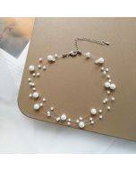 new fashion jewelry multilayer freshwater Pearl Necklace light luxury design women's Necklace