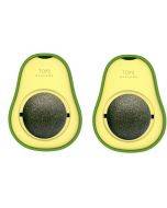 2 PCS Catnip Balls And Avocado Teasing Cat Teeth Cleaning Toy