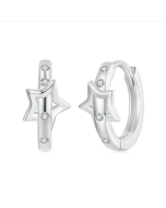 S925 Sterling Silver Platinum Plated White Shell Love Earrings