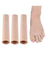 3pcs Toes Fingers Cushion Tube Sleeve Cuttable Silicone Gel Toe Pad For Corns Remover