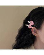 Pearl Hair Clip Sweet Jelly Heart Clip