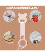 Multifunctional four-in-one bottle opener