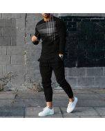 Men's Statement Polo Shirt and Pants Two Piece