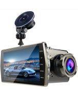 1080P Dual Lens Night Vision Front and Rear Video Car Recorder (Metal Case)