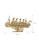 Robotime New 4 Kinds DIY Vintage Sailing Ship 3D Wooden Puzzle Game Assembly Boat Toy Gift for Children Teens Adult TG