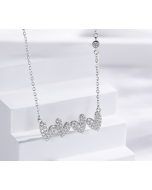 s925 sterling silver four heart necklace
