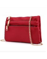 Women Pure Color Multi-pockets Shoulder Bags Chain Crossbody Bags