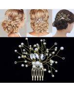 Pearl Women Hair Combs Wedding Hair Accessories Hair Pin Rhinestone Tiara Bridal Clip Crystal Crown Bride Hair Jewelry