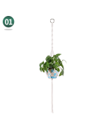 Hand-woven flower pot net pockets Creative gardening cotton rope flower pot net pockets Plant hanging flower pot hanging baskets